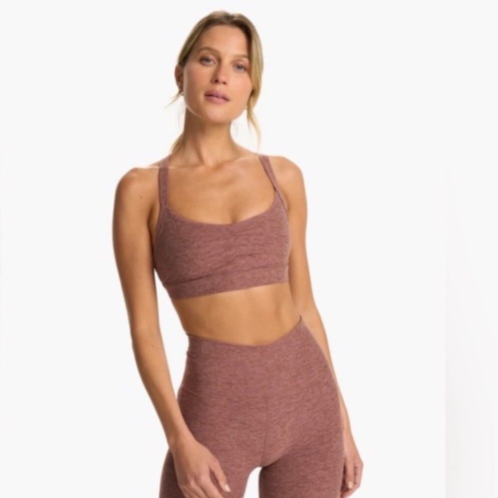 VUORI elevation hazelnut Sports Bra & Leggings Set 
Gently used. 
Top L
Bottom S